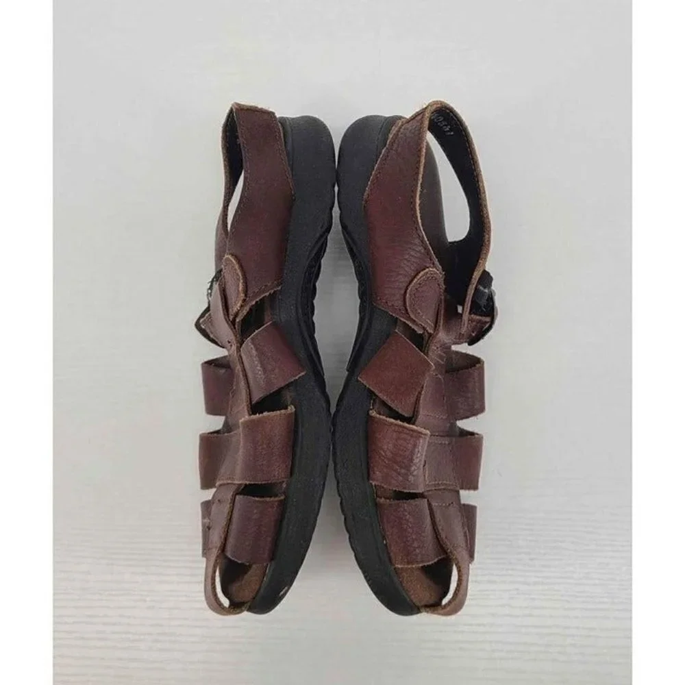 Dexter USA Mens Sling Back Strappy Adj Buckle Closure Nature Brown Sandals 8